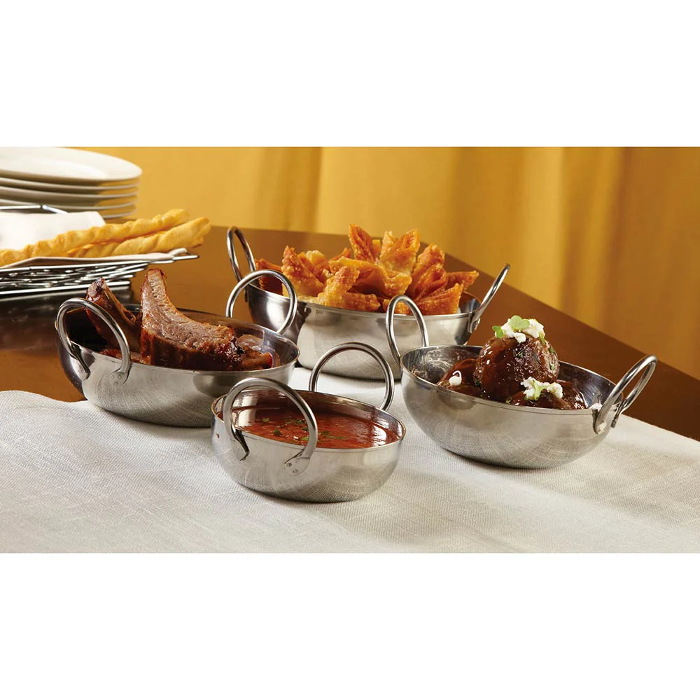 American Metalcraft BD35 10 oz Stainless Steel Balti Dish - Image 2