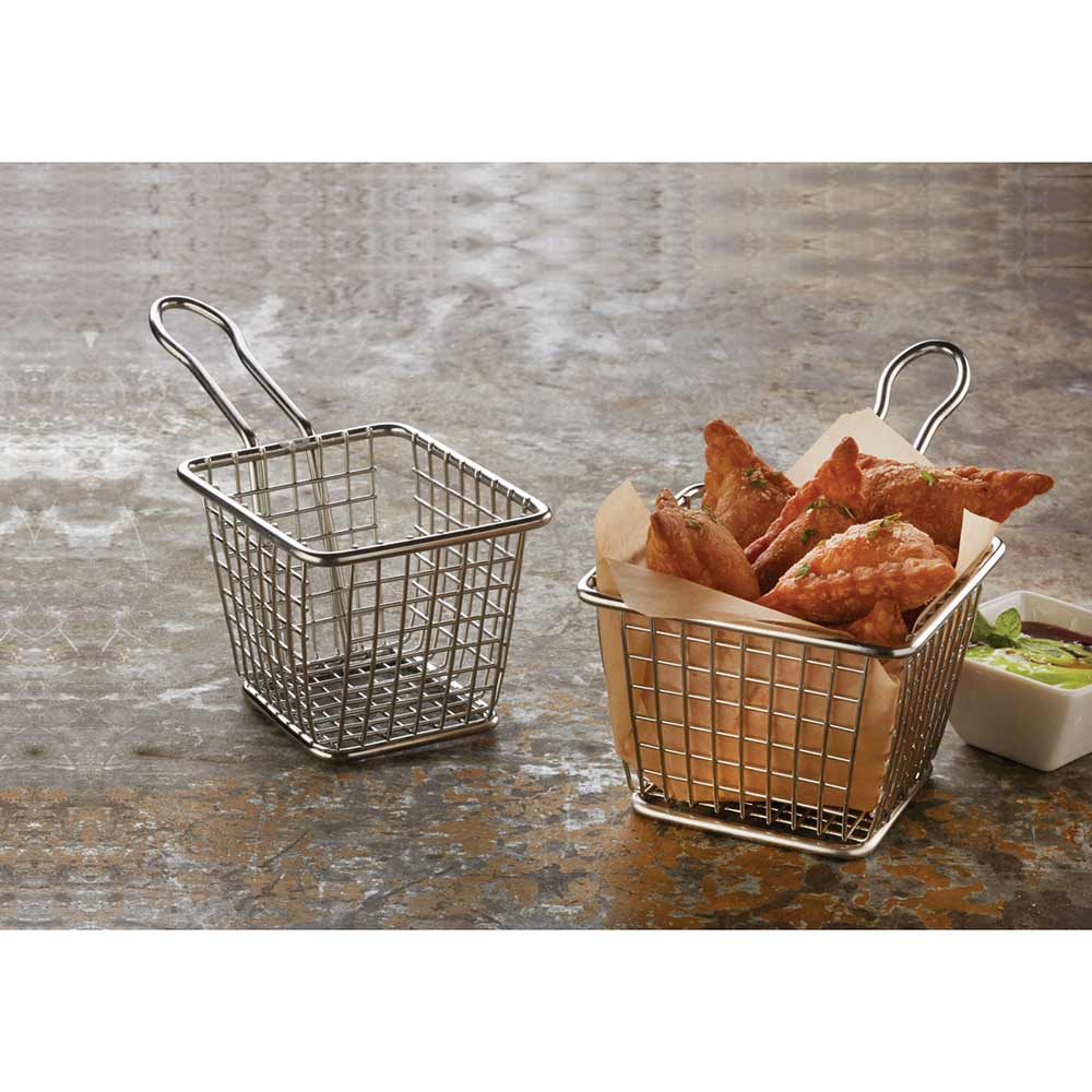 American Metalcraft FRYS443 Tabletop 4" Serving Fry Basket - Image 3