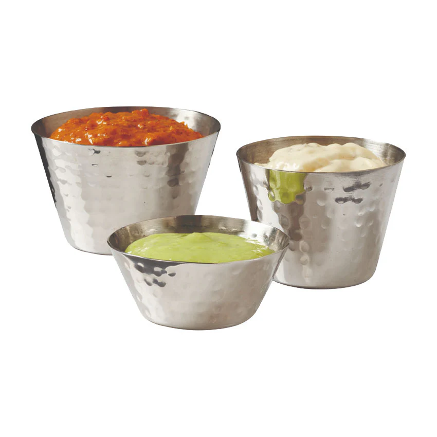 American Metalcraft HAMSC4 Stainless Steel Hammered Sauce Cup, 4 oz. - Image 2