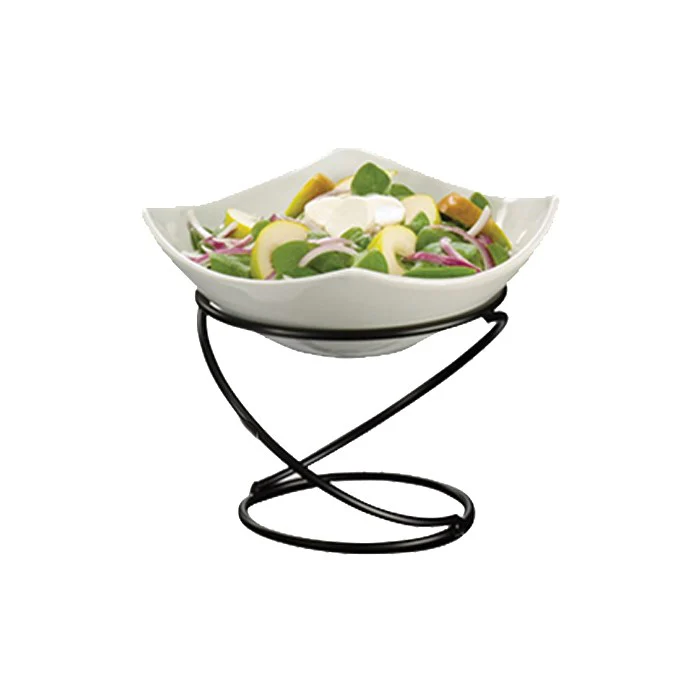 American Metalcraft LWUS779 Contempo Swirl Pizza Stand, 7" x 9" x 7", Black Metal - Image 2