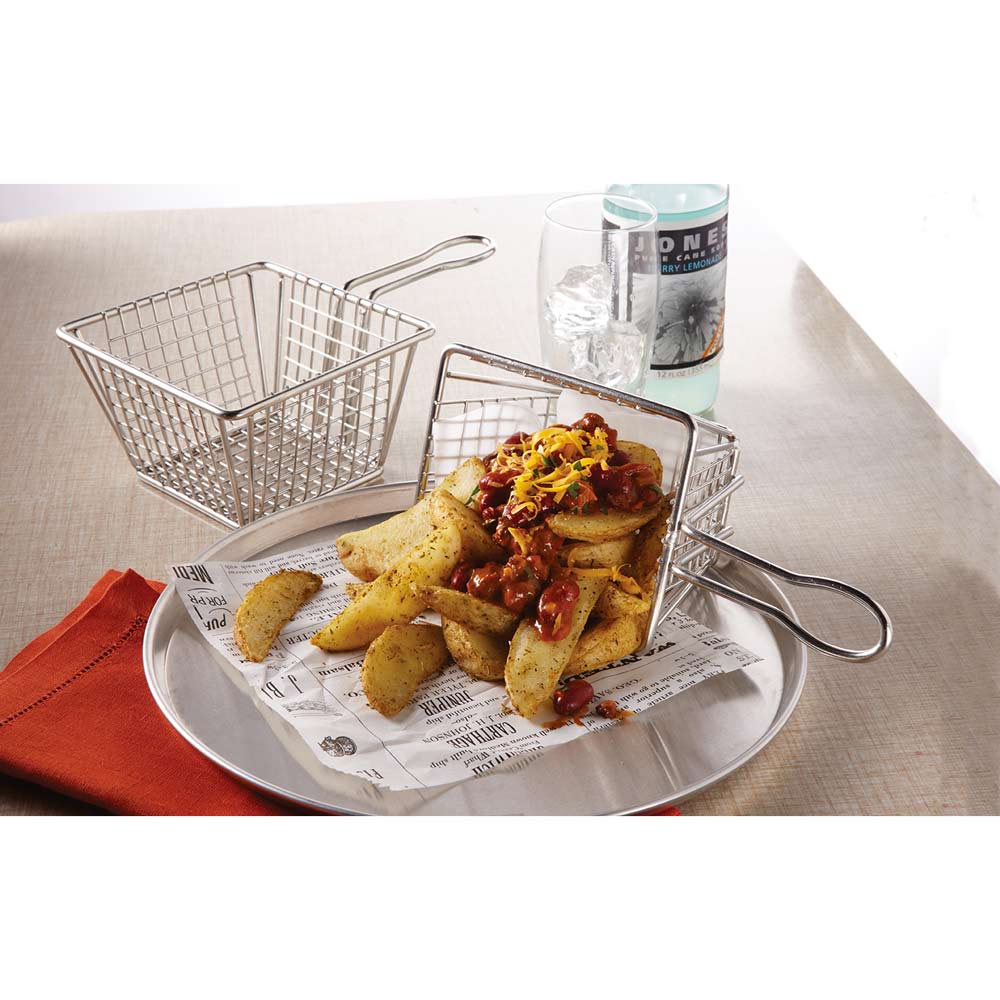 American Metalcraft MSQBSKT Serving Fry Basket, 5" - Image 2