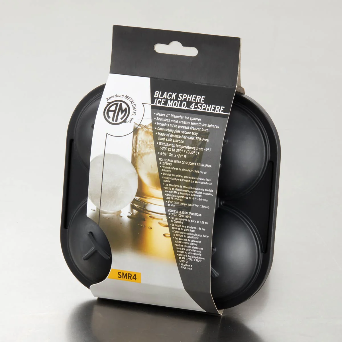 American Metalcraft SMSR4 Silicone 4-Sphere Ice Mold - Image 3