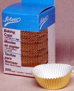 Ateco 6431 Gold Foil Baking Cups, 1-15/16" x 1-1/4", Pack of 200 - Image 2