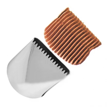 Ateco 789 Extra Large Tube / Decorating Tip, Ribbon, 1.8" - Image 2