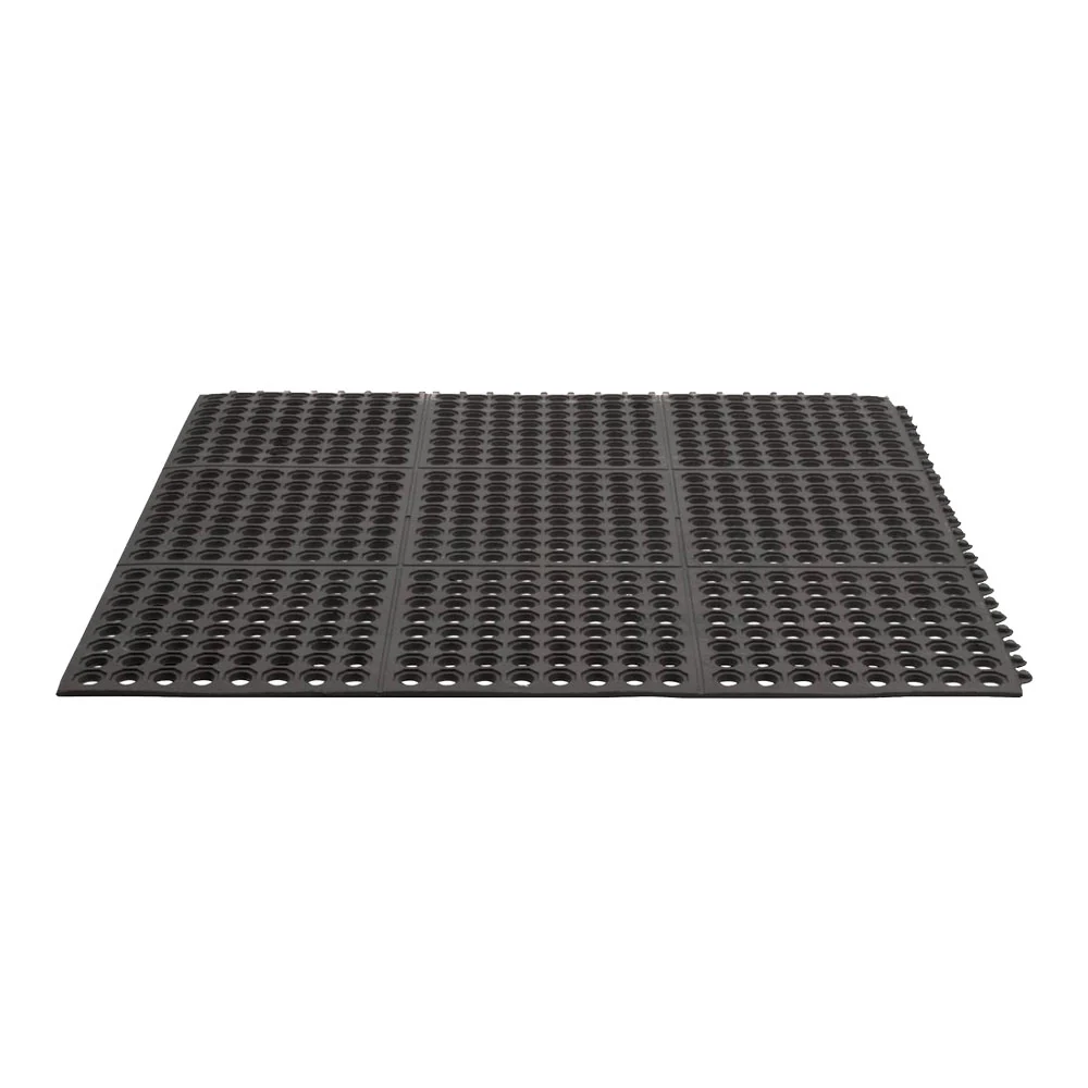 Cactus Mat 2523-C VIP Prima Connecting Rubber Mat, Black, 3' x 3' x 1/2" - Image 2