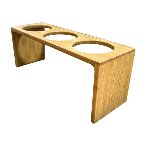Cal-Mil 1425-3-60 Cylinder Display, Fits 3 Cylinders, Bamboo - Image 2