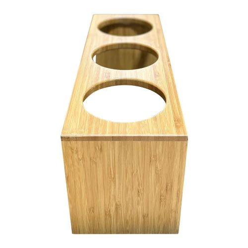 Cal-Mil 1425-3-60 Cylinder Display, Fits 3 Cylinders, Bamboo - Image 3