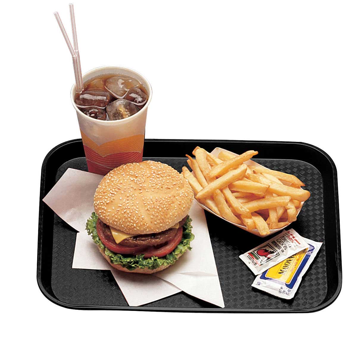Cambro 1216FF110 Fast Food Tray, Black, 16" x 12" - Image 3