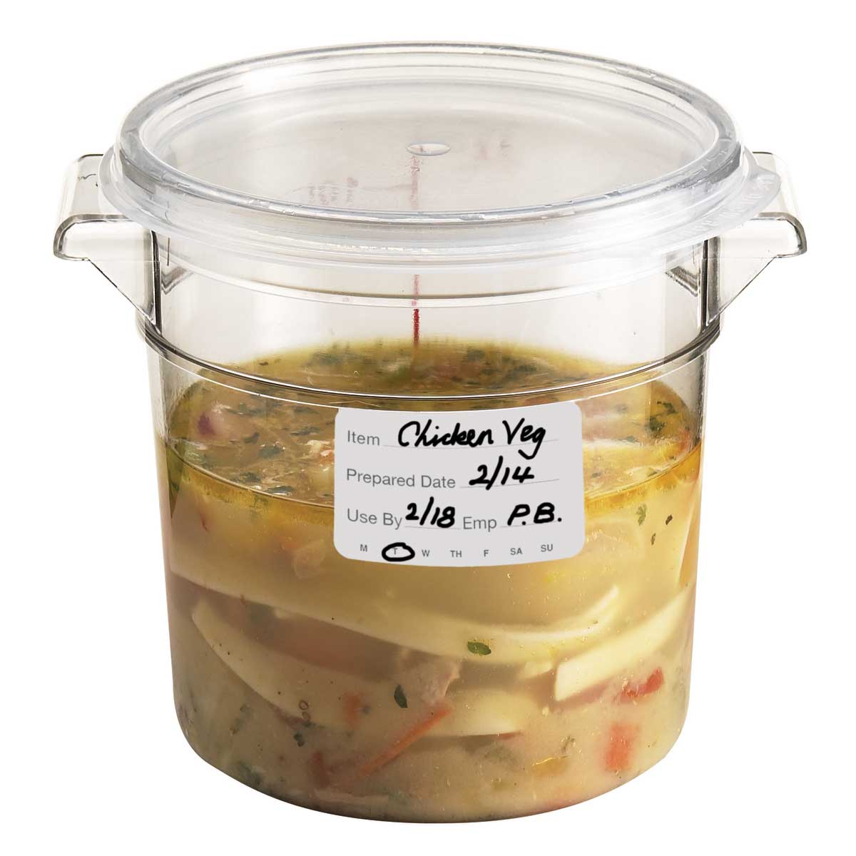Cambro 1252SLB250 Dissolvable Label Rolls, Box of 250 - Image 3