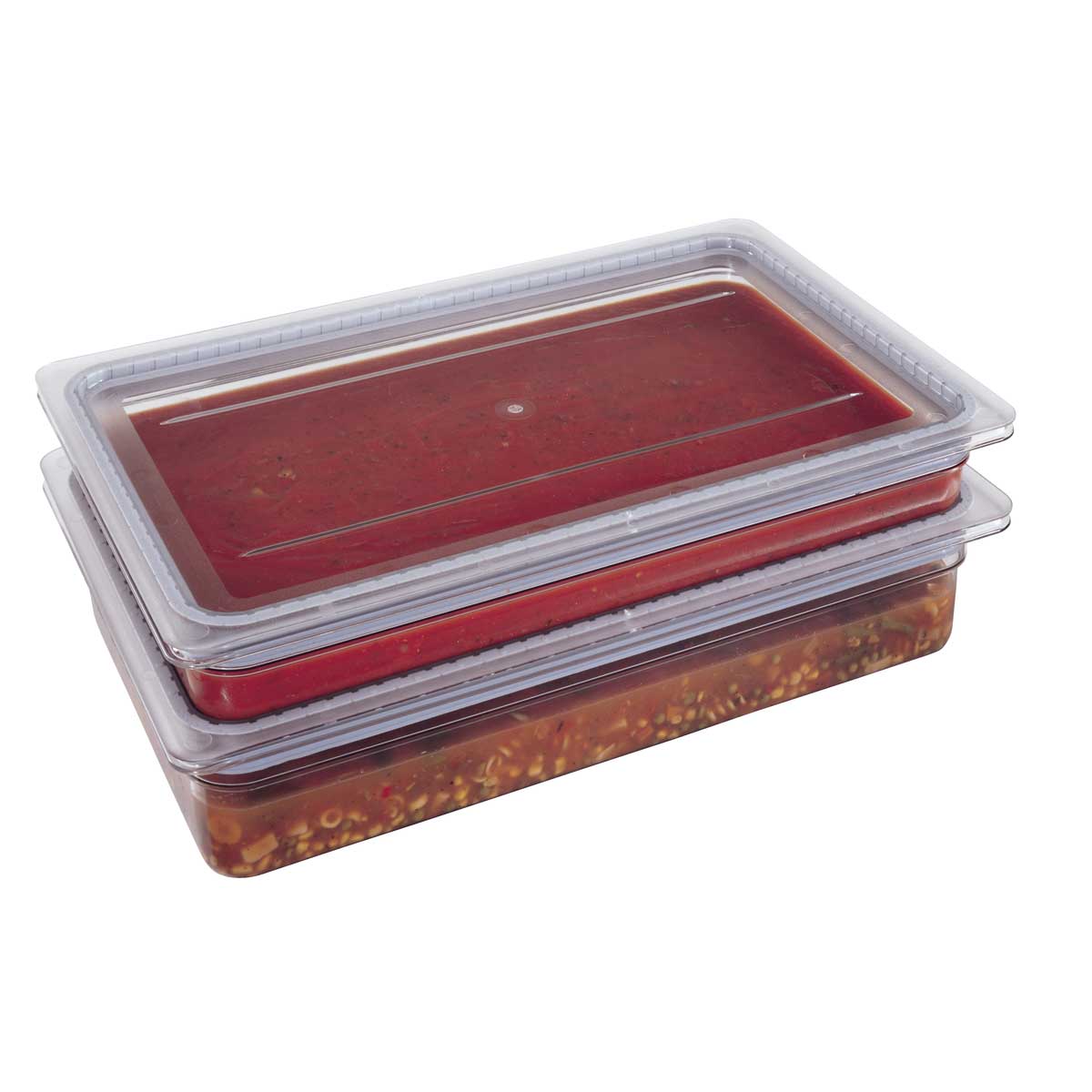 Cambro 12CW135 Camwear Full Size Food Pan, Clear, 2-1/2" Deep - Image 2