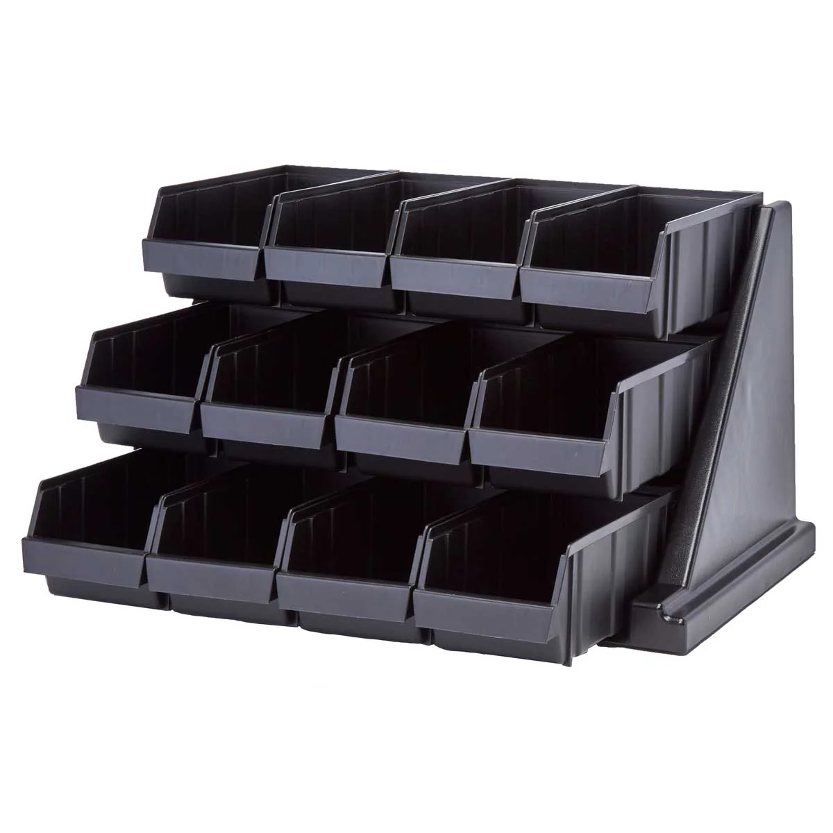 Cambro 12RS12110 Versa Organizer Rack, Black, 12 Bins - Image 2