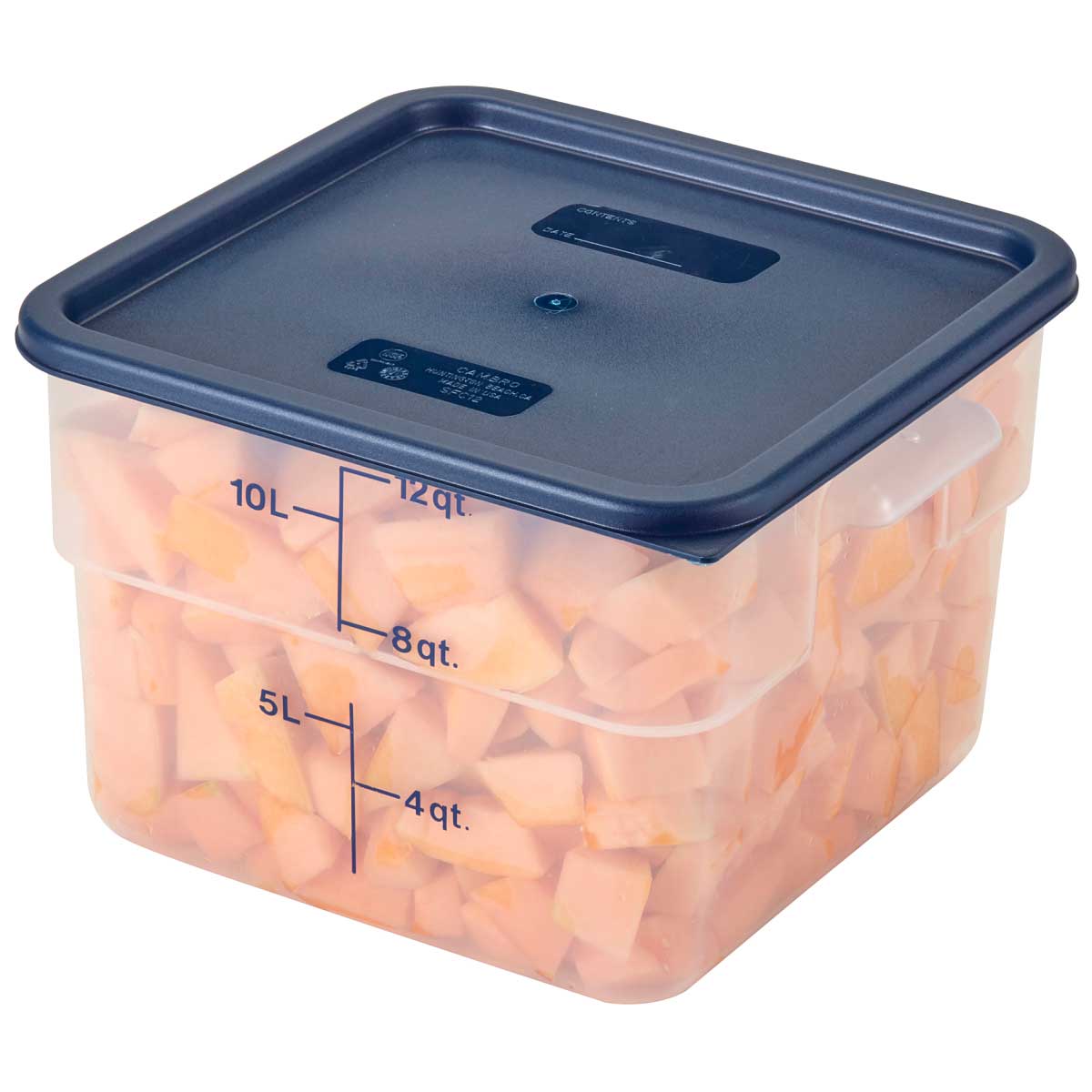 Cambro 12SFSPP190 CamSquare Storage Container, Translucent, 12 qt. - Image 3