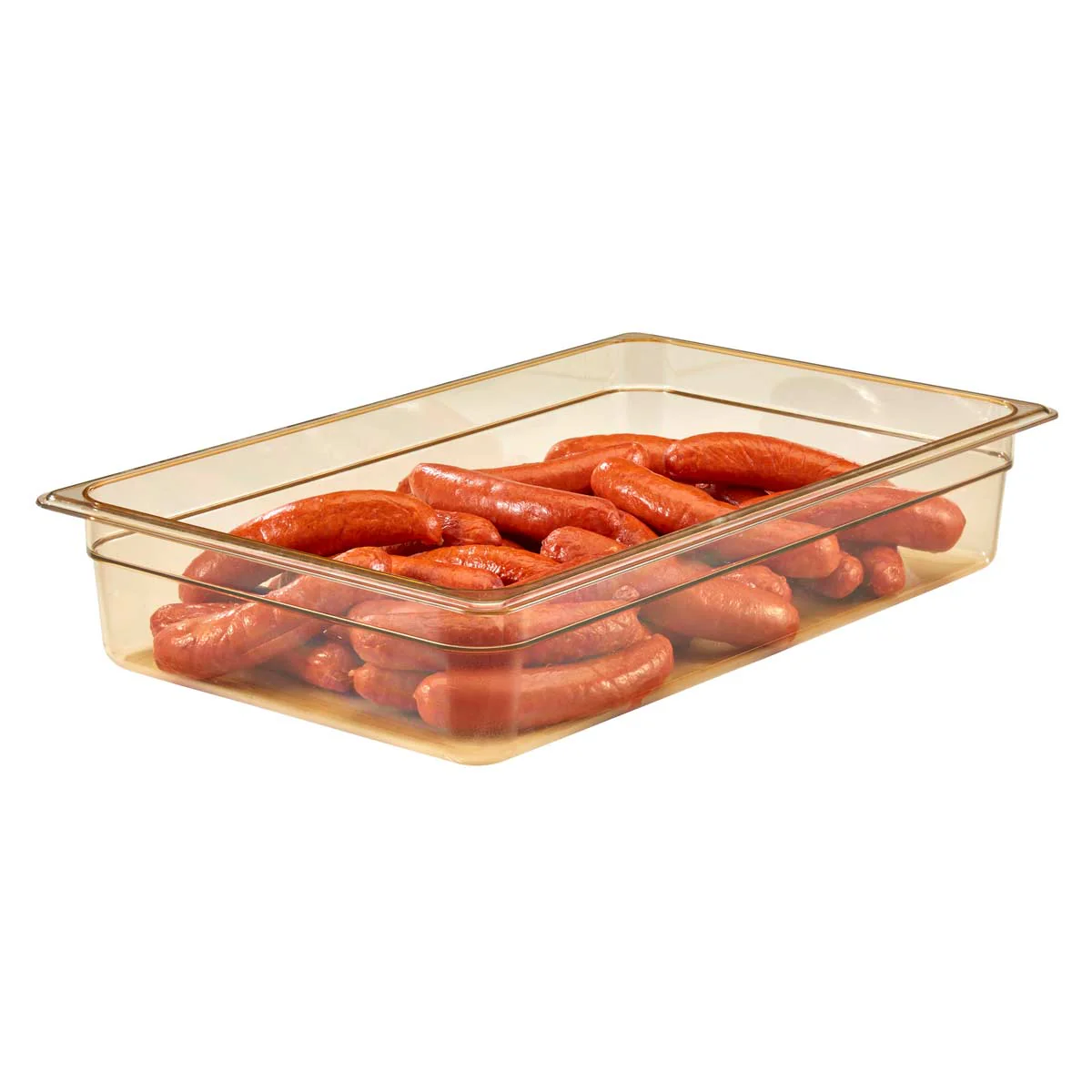 Cambro 14HP150 H-Pan Full Size High Heat Food Pan, Amber, 4" Deep - Image 2