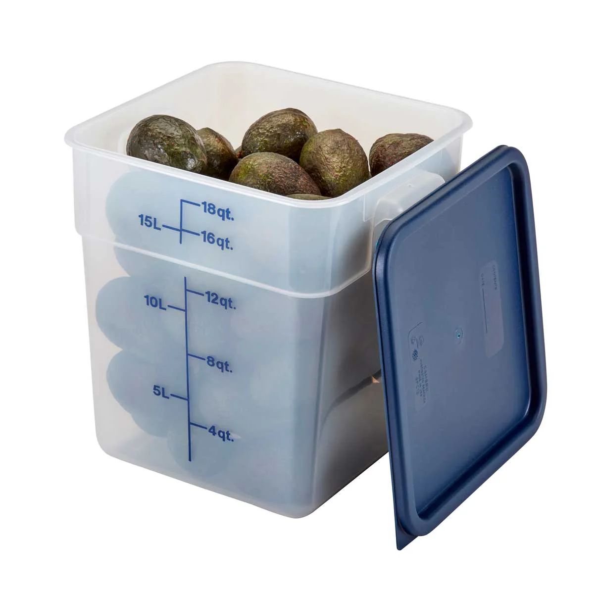 Cambro 18SFSPP190 Translucent Square Storage Container, 18 Qt. - Image 2