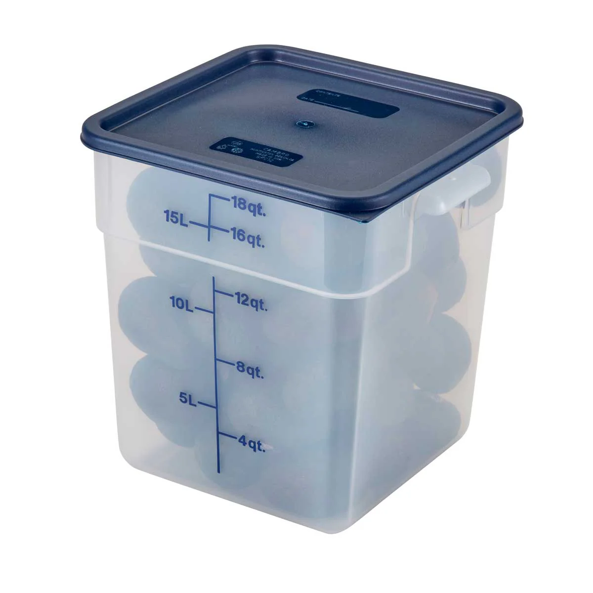 Cambro 18SFSPP190 Translucent Square Storage Container, 18 Qt. - Image 3