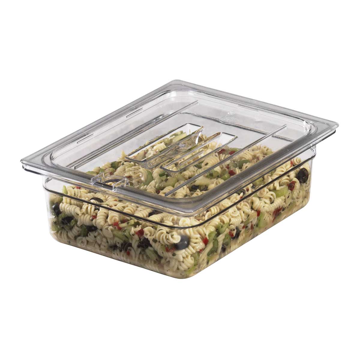 Cambro 20CWCHN135 Camwear Notched Food Pan Lid w/ Handle, Clear, 1/2 Size - Image 2