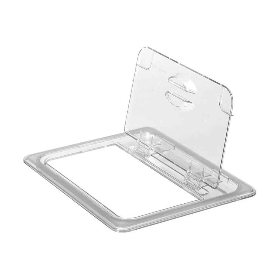 Cambro 20CWL135 Camwear Food Pan Flip Lid, Clear, 1/2 Size - Image 3