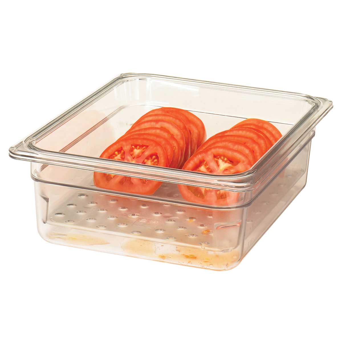 Cambro 23CLRCW135 Clear Colander Food Pan, 1/2 Size, 3" Deep - Image 4