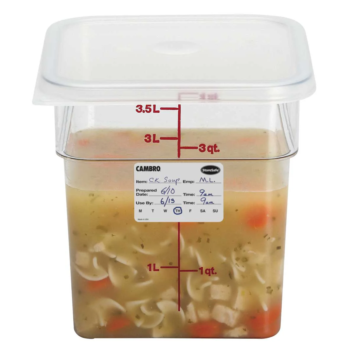 Cambro 23SLB250 StoreSafe Food Rotation Label Bulk Dispenser Pack - Image 2