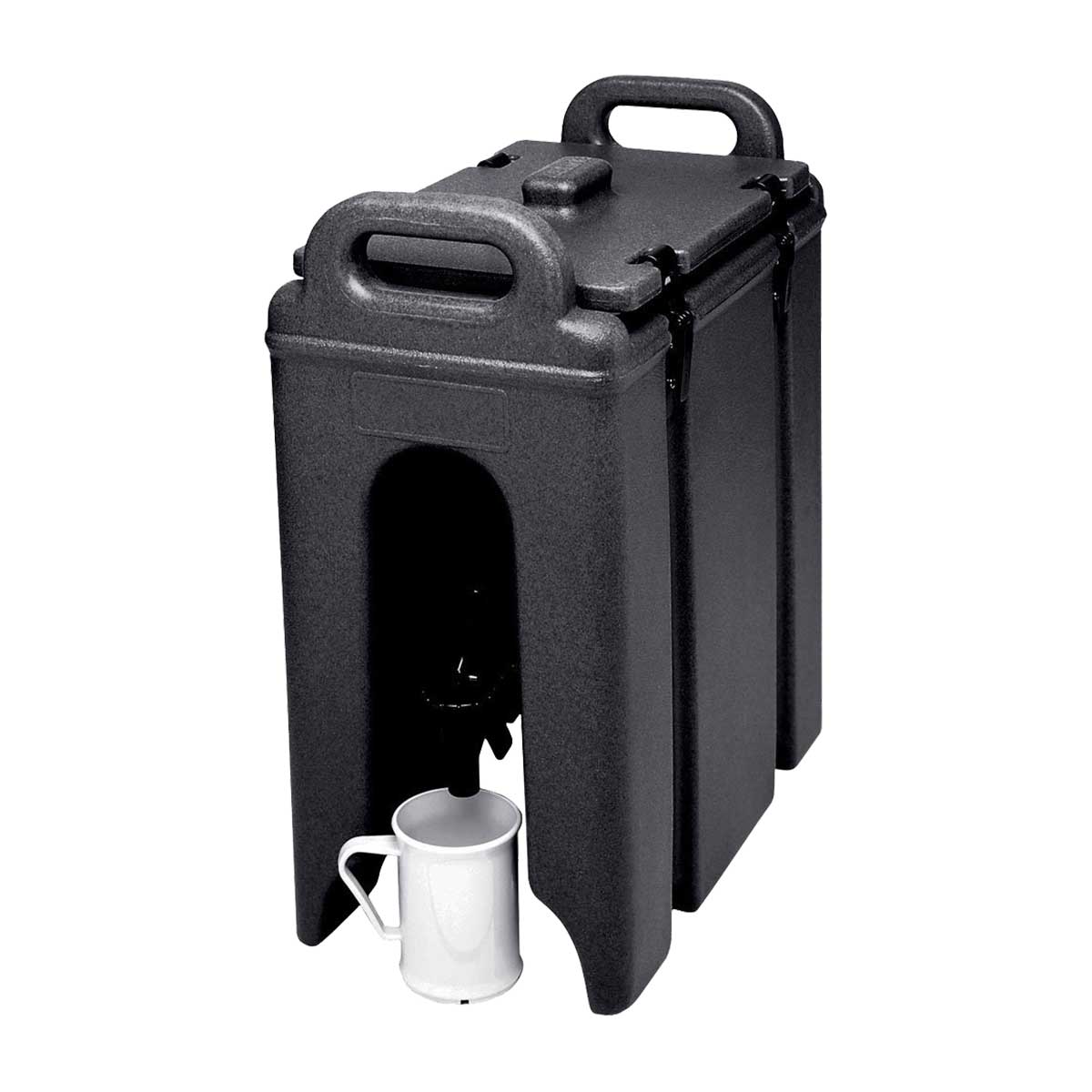 Cambro 250LCD110 Camtainer Beverage Dispenser, Black, 2.5 gal. - Image 5