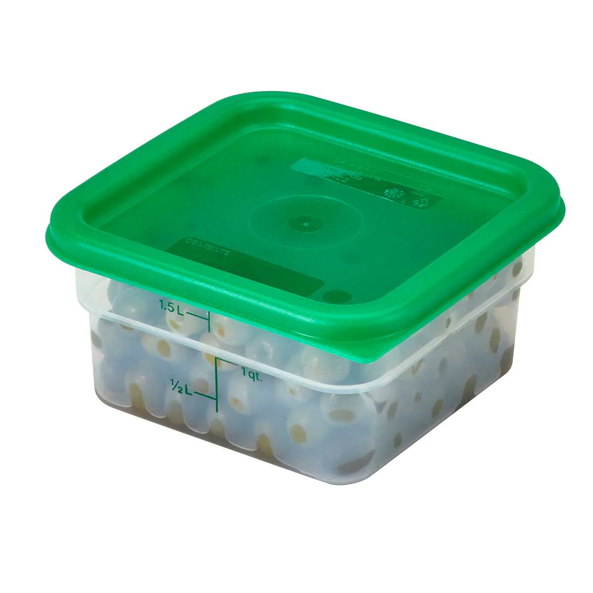 Cambro 2SFSPP190 CamSquare Storage Container, Translucent, 2 qt. - Image 2
