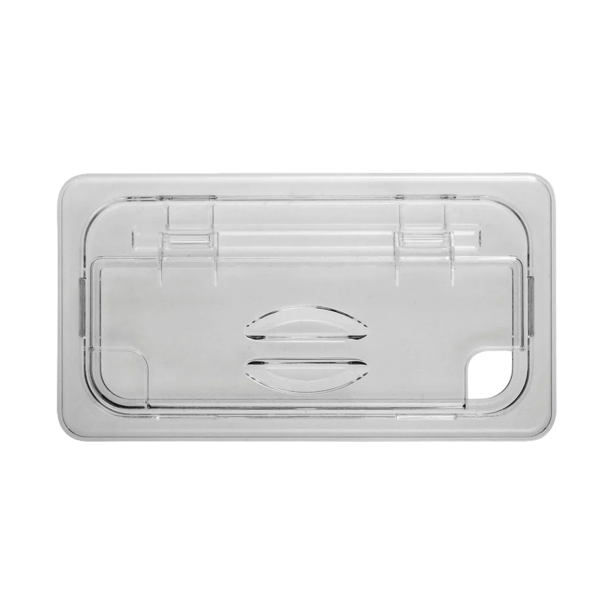 Cambro 30CWLN135 Camwear Notched Food Pan Flip Lid, Clear, 1/3 Size - Image 2