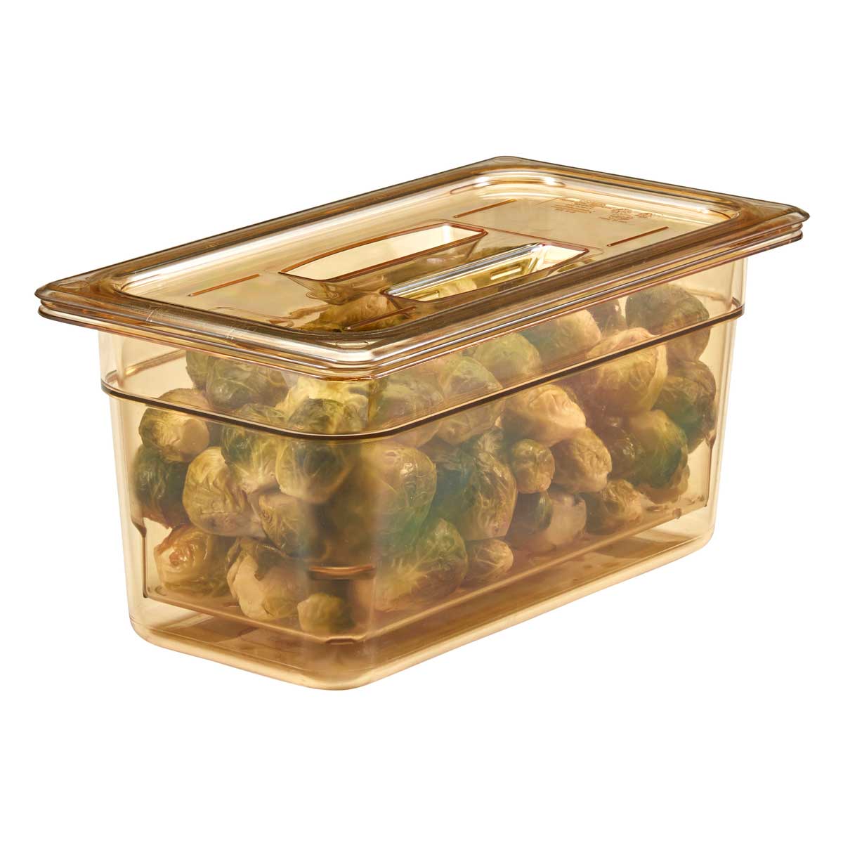 Cambro 36HP150 H-Pan 1/3 Size High Heat Food Pan, Amber, 6" Deep - Image 3
