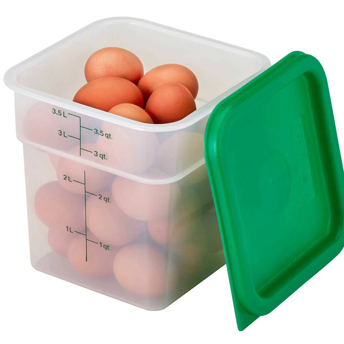 Cambro 4SFSPP190 CamSquare Storage Container, Translucent, 4 qt. - Image 2