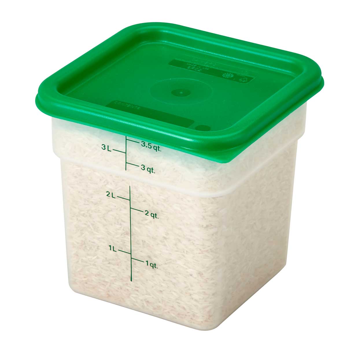 Cambro 4SFSPP190 CamSquare Storage Container, Translucent, 4 qt. - Image 3