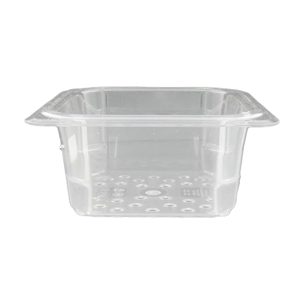 Cambro 63CLRCW135 Camwear 1/6 Size Colander Food Pan, Clear, 3" Deep - Image 2