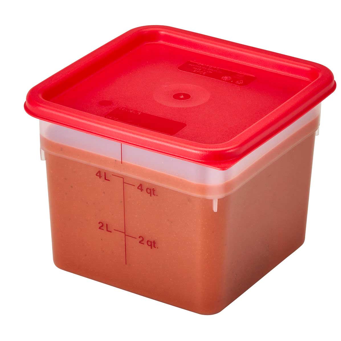 Cambro 6SFSPP190 CamSquare Storage Container, Translucent, 6 qt. - Image 2