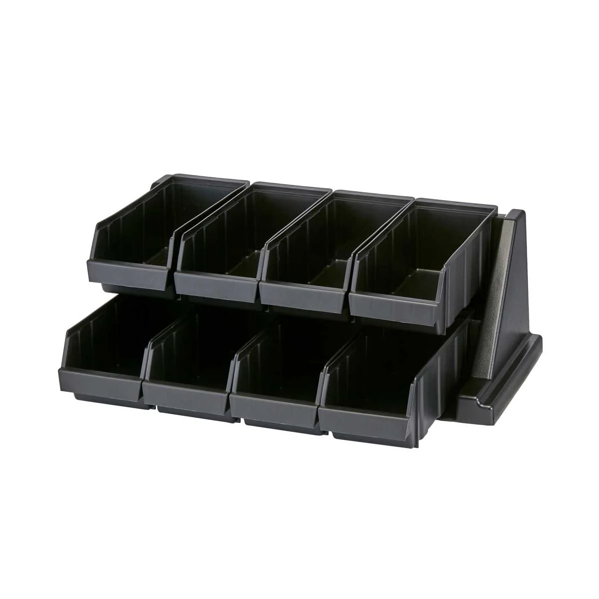 Cambro 8RS8110 Versa Organizer Rack, Black, 8 Bins - Image 2