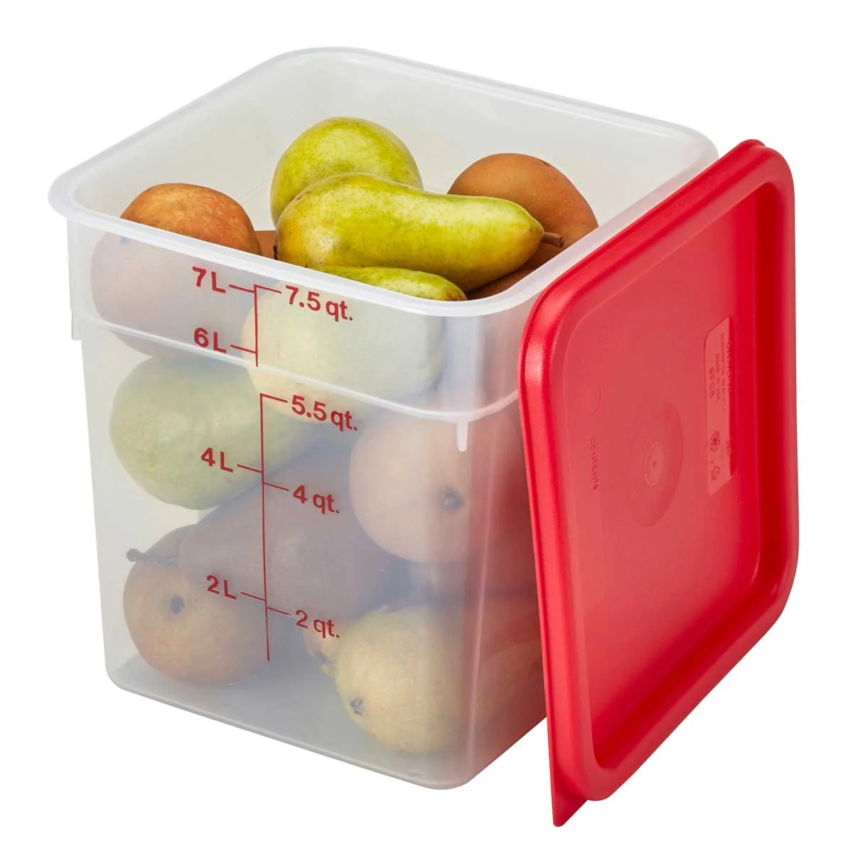 Cambro 8SFSPP190 CamSquare Storage Container, Translucent, 8 qt. - Image 2