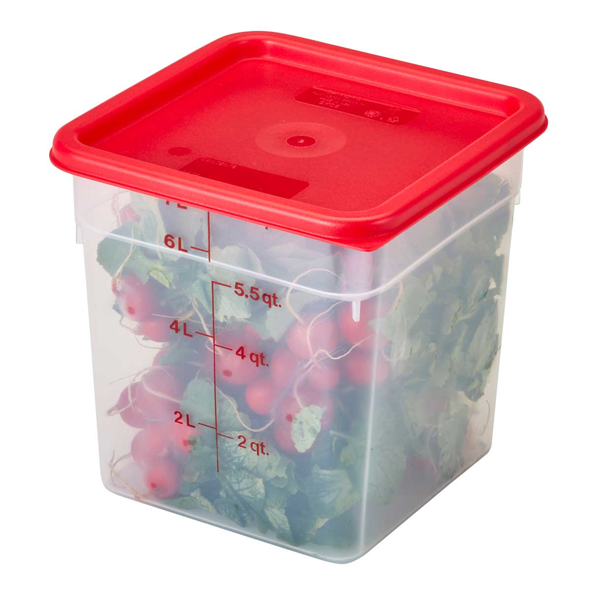 Cambro 8SFSPP190 CamSquare Storage Container, Translucent, 8 qt. - Image 3