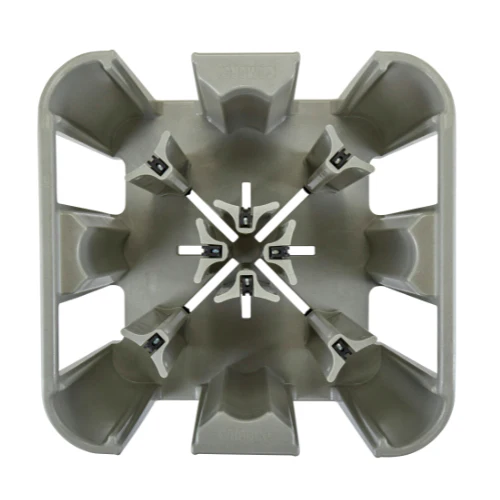 Cambro ADSC480 S-Series Dish Caddy for 4-5/8" to 12" Round Dishes, 4 Towers, Speckled Grey - Image 3