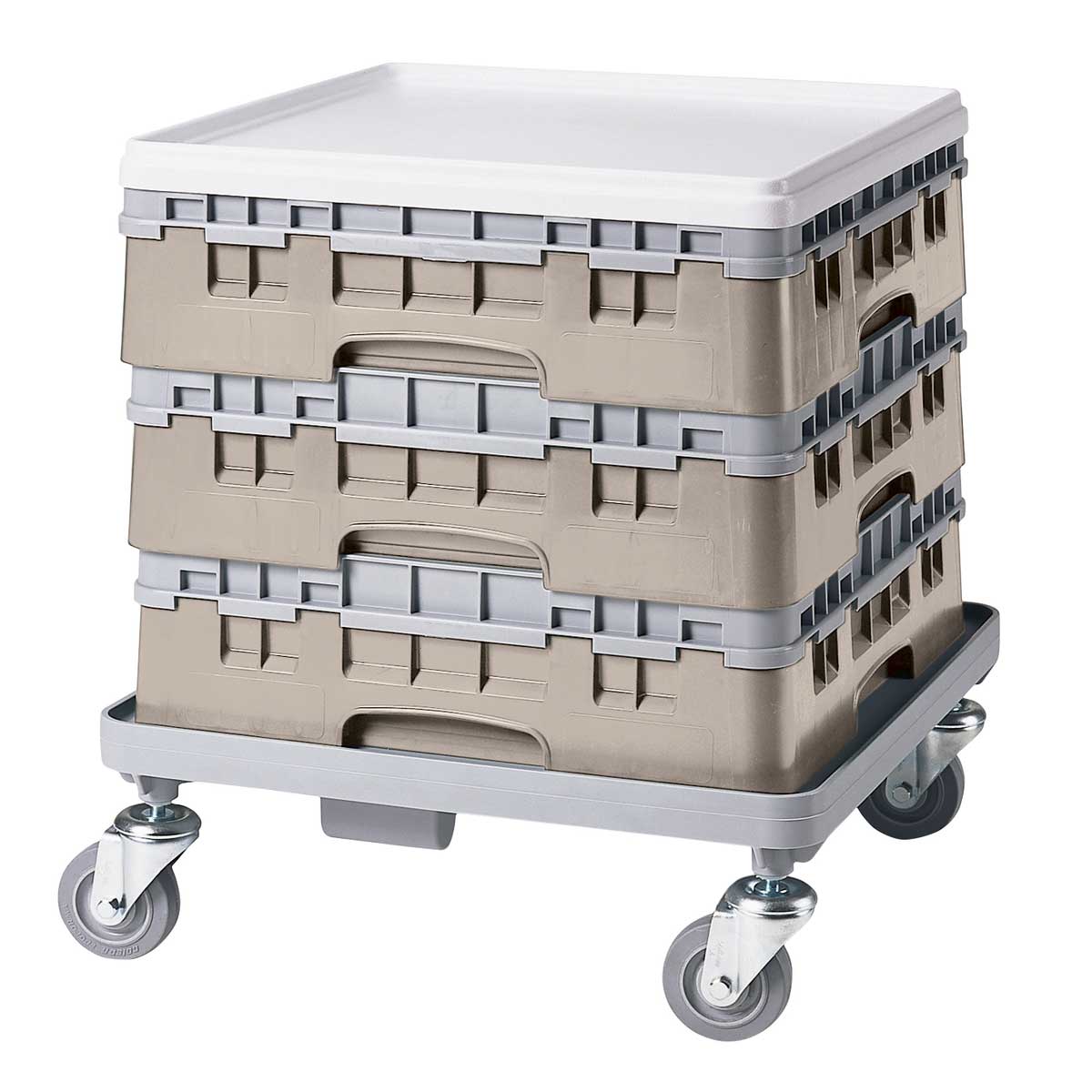 Cambro CDR2020151 Dish Rack Camdolly, Soft Gray, 350 lb. - Image 2
