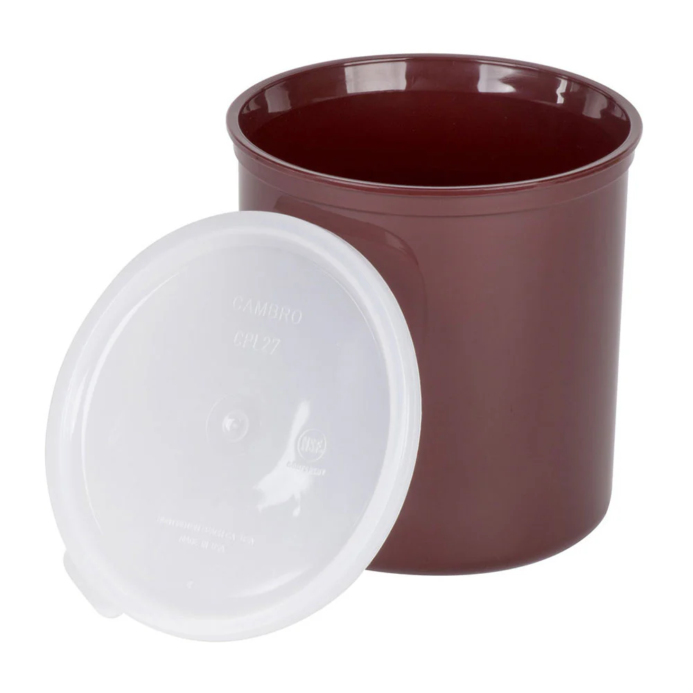 Cambro CP27195 Crock w/ Lid, Reddish Brown, 2.7 qt. - Image 2