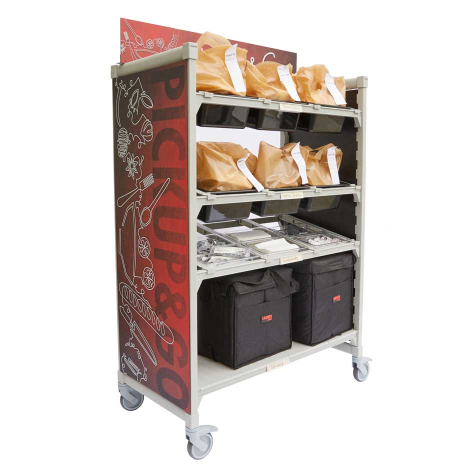 Cambro CPM244867FX2480 Camshelving Premium Series Flex Station, 1 Shelf, 3 Tiers w/ Angled Divider Bars, 24" x 48" x 67" - Image 2