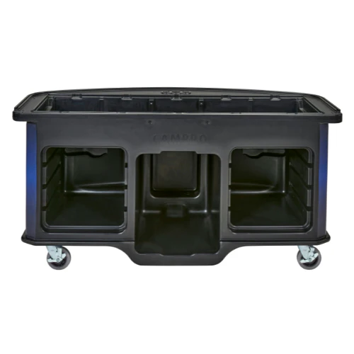Cambro CVC75BW10 Base Unit Vending Cart, 75"W x 33-1/2"D, Blue - Image 2