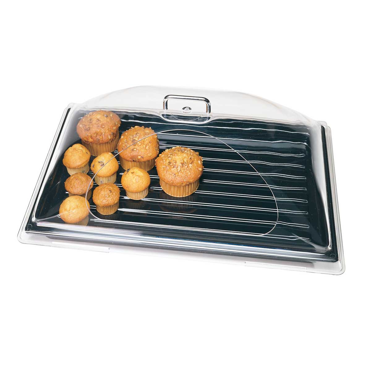 Cambro DD1220SCW135 Camwear Display Dome Cover w/ Side Cut, Clear, 12" x 20" - Image 2