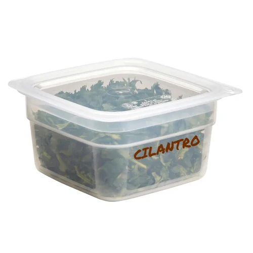 Cambro HFSFSPROPP190 CamSquare FreshPro Food Container, 1/2 qt., Translucent - Image 3