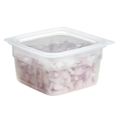 Cambro HFSFSPROPP190 CamSquare FreshPro Food Container, 1/2 qt., Translucent - Image 4