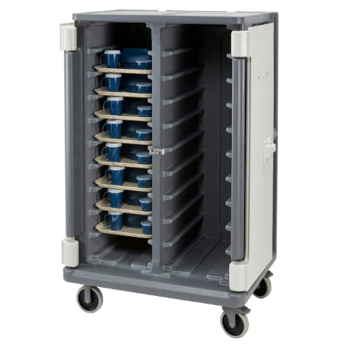 Cambro MDC1520T20 Meal Delivery Cart, Tall Profile, 20 Trays, Granite Gray - Image 5