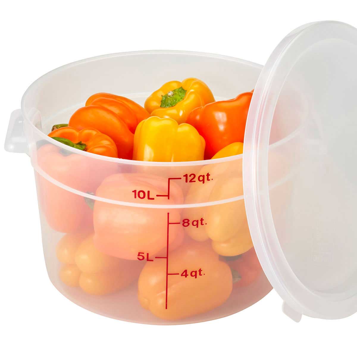 Cambro RFS12PP190 Round Storage Container, Translucent, 12 qt. - Image 2