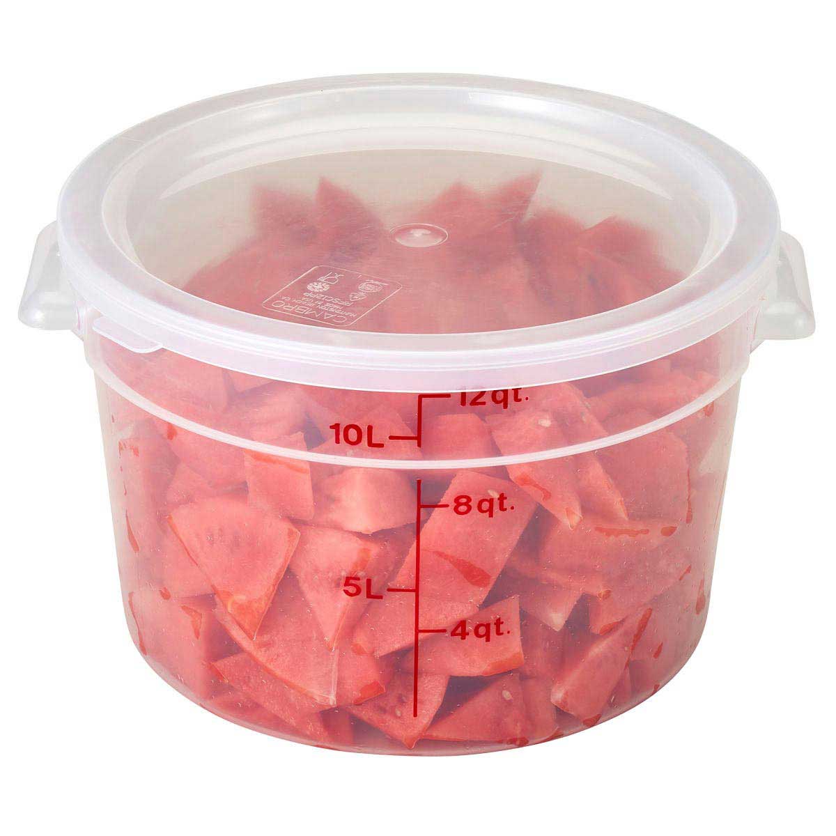 Cambro RFS12PP190 Round Storage Container, Translucent, 12 qt. - Image 3