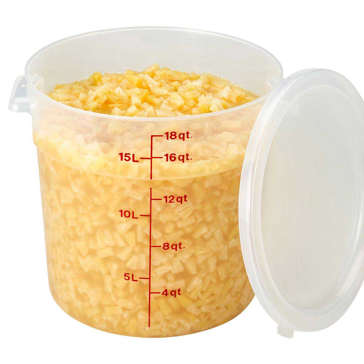 Cambro RFS18PP190 Round Storage Container, Translucent, 18 qt. - Image 2