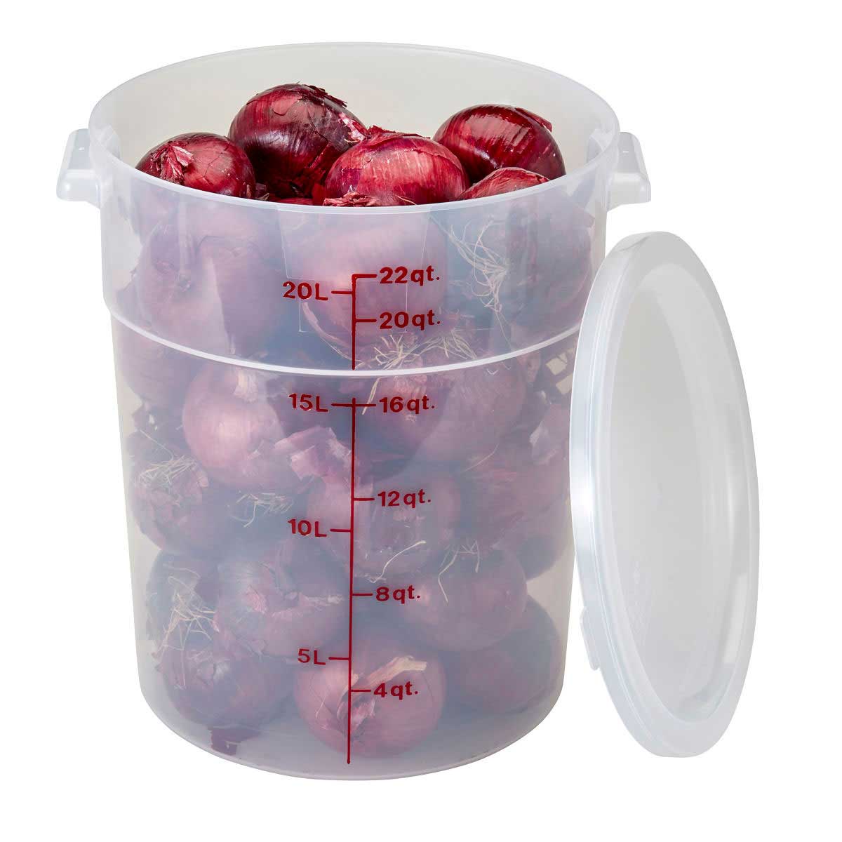 Cambro RFS22PP190 Round Storage Container, Translucent, 22 qt. - Image 2