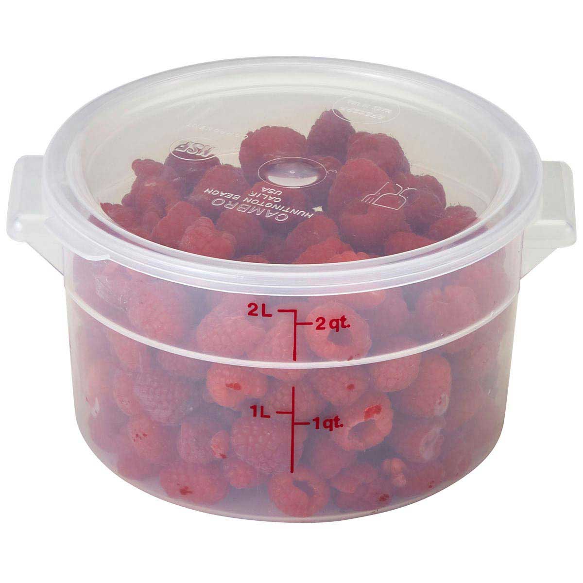 Cambro RFS2PP190 Round Storage Container, Translucent, 2 qt. - Image 2