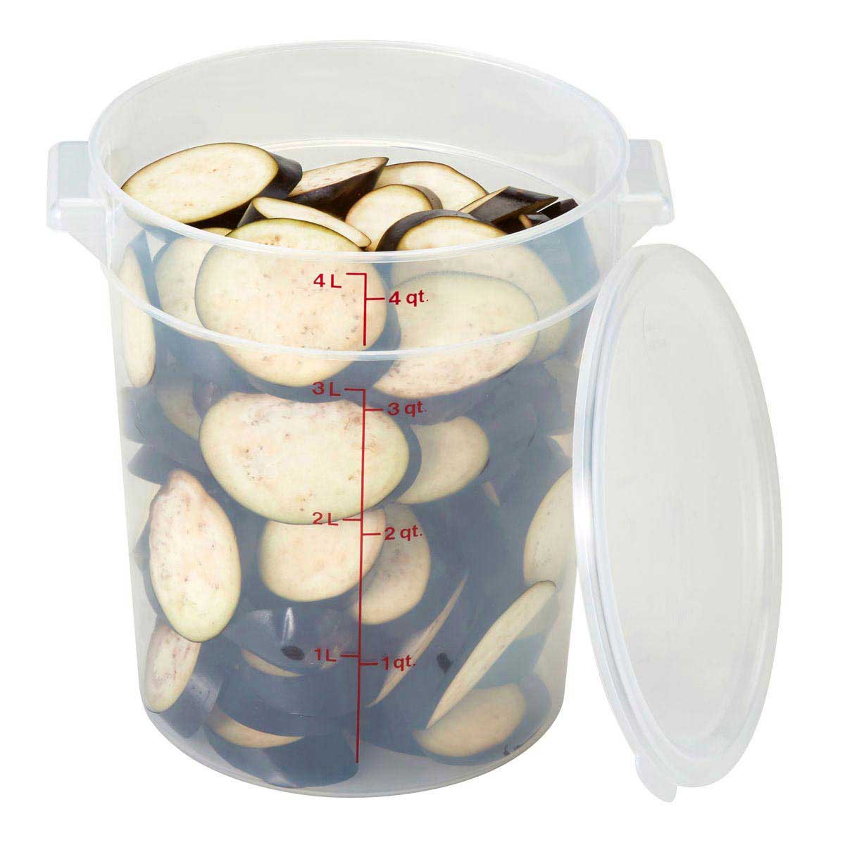 Cambro RFS4PP190 Round Storage Container, Translucent, 4 qt. - Image 2