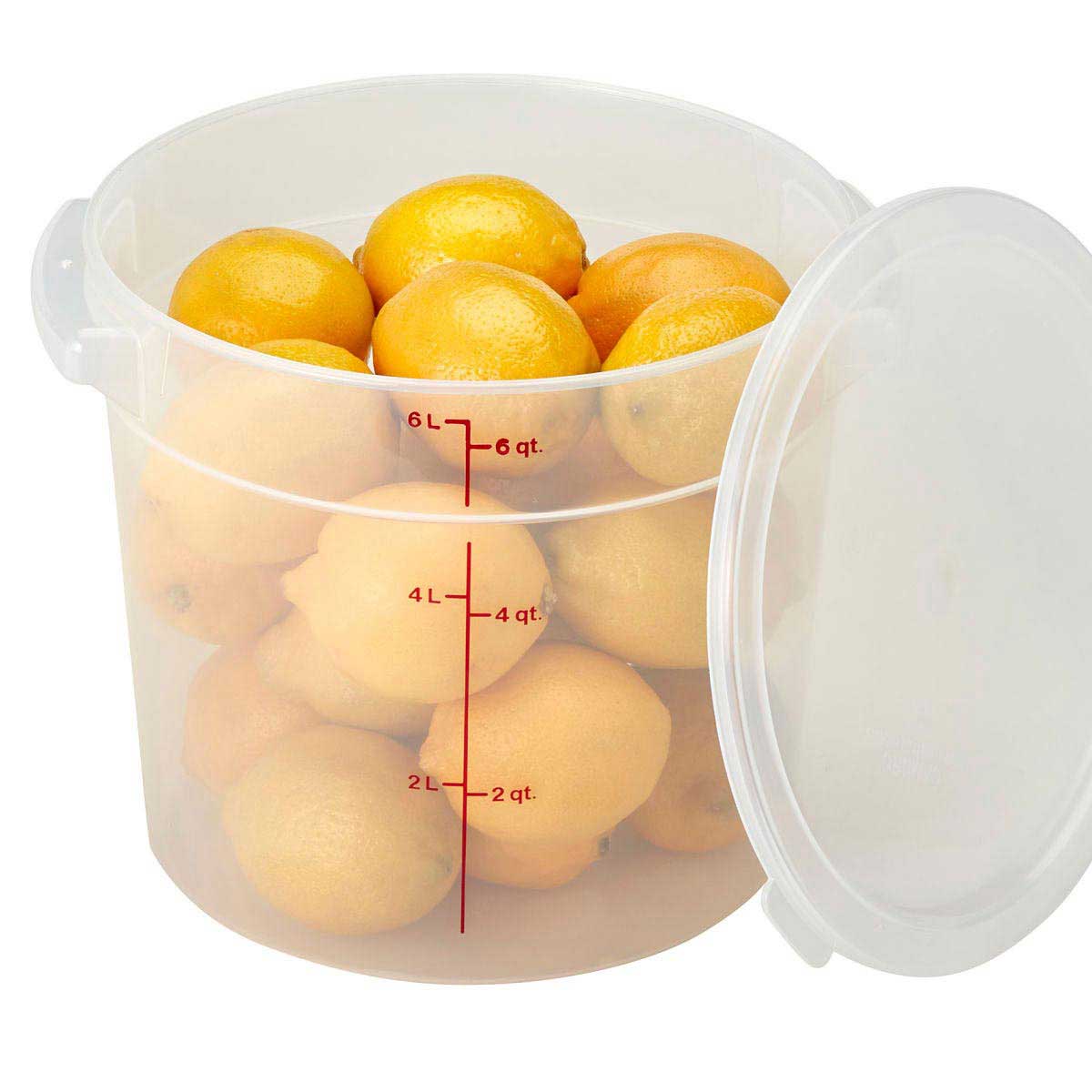 Cambro RFS6PP190 Round Storage Container, Translucent, 6 qt. - Image 2